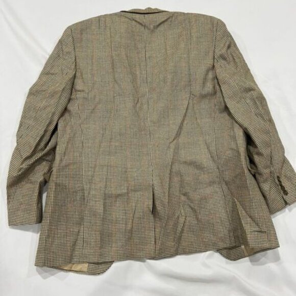 VINT Polo Ralph Lauren Blazer Silk Wool Made In Canada Ticket Pocket 41R Brown - Picture 2 of 9